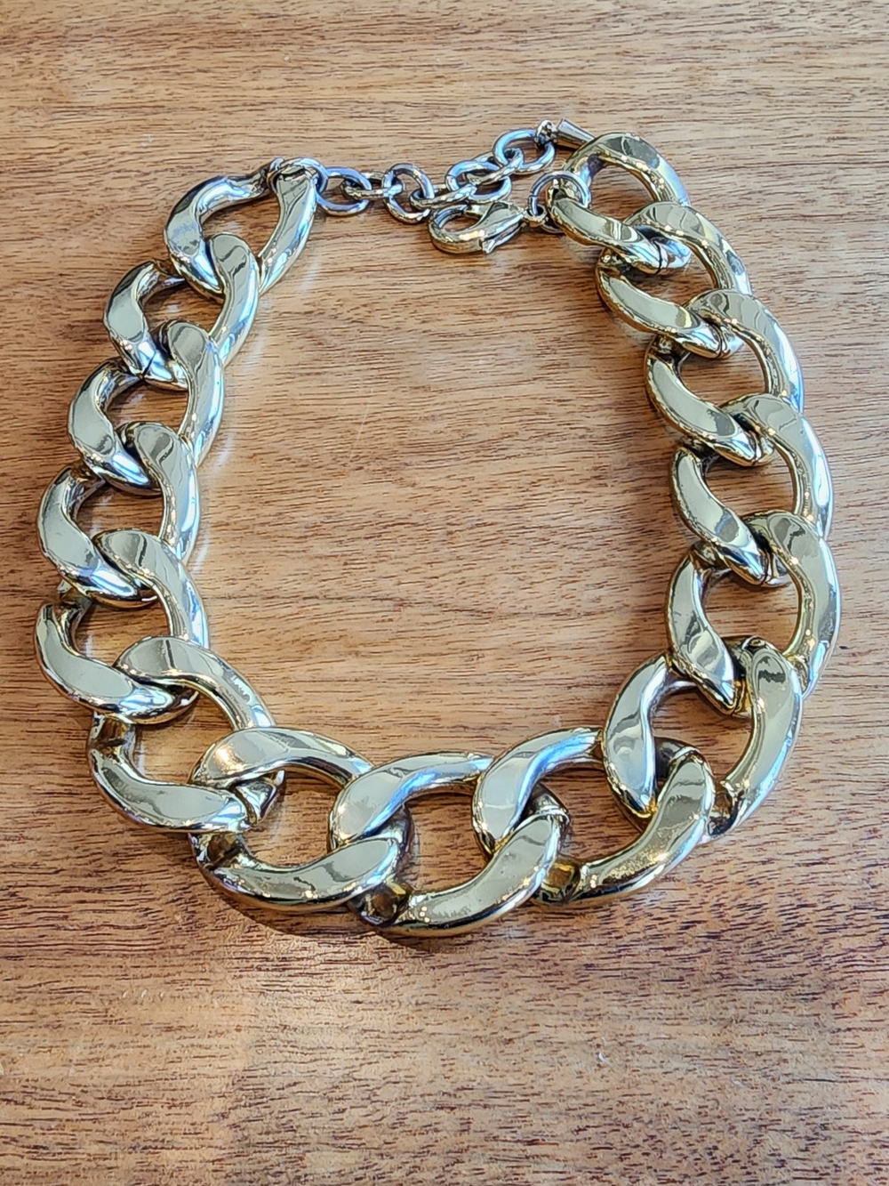 Gold Chunky Chain Link Necklace - Women Jewelry - Picture 2 of 6